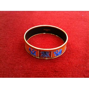 Bracelet Hermès large en émail Brazil