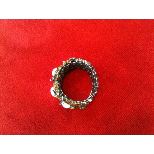 Bracelet argent, opales et saphirs multicolores