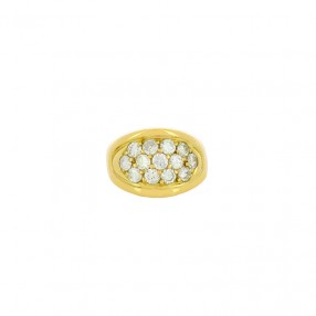 Bague en Or et Pavage Diamants