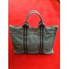 Sac Hermès Garden  mini en toile gris et noir