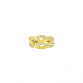 Bague en Deux Tons d'Or et...