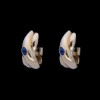 Boucles d'Oreilles Clip Cartier en or et saphirs