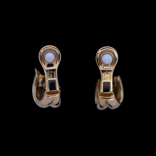 Boucles d'Oreilles Clip Cartier en or et saphirs