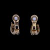 Boucles d'Oreilles Clip Cartier en or et saphirs