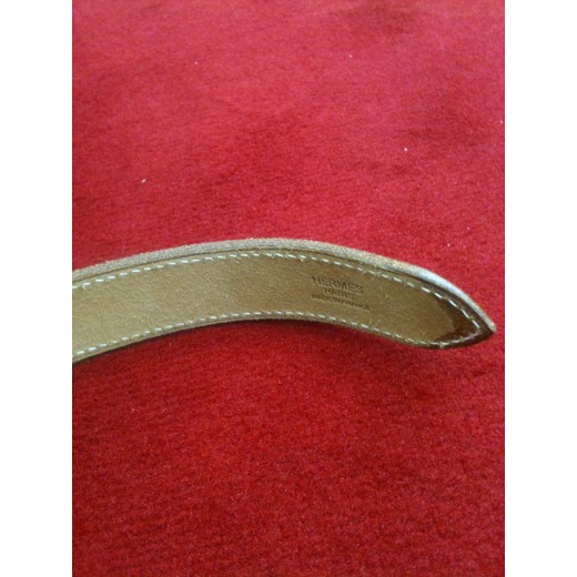 Ceinture Hermès Etrivière double camel