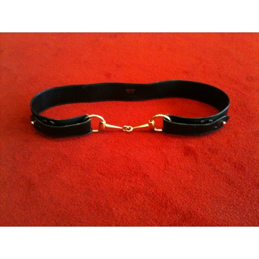 Ceinture Gucci en cuir noir