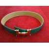 Ceinture Hermès H  en cuir vert