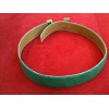 Ceinture Hermès H  en cuir vert