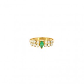 Bague en Or Emeraude et...