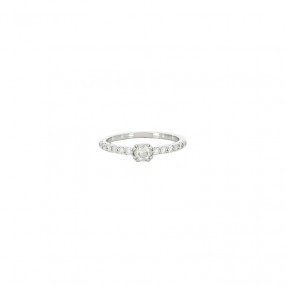 Solitaire moderne en or et...