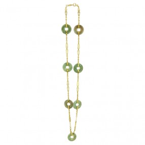 Collier Parure Multi-rang Vintage – Perles Et Chaînes Dorées – Longueur 46-50 Cm – Neuf Sans Boîte