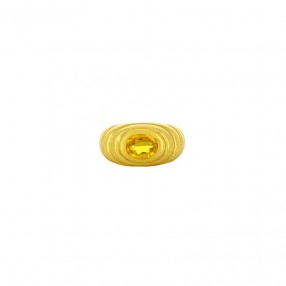 Bague jonc Saphir jaune