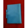 Porte carnet Hermès en cuir bleu