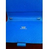 Porte carnet Hermès en cuir bleu