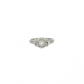 Bague Solitaire Vintage en...
