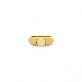 Bague Jonc en Or et Perle...