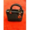 Sac Lady Dior  de Dior en tissu noir