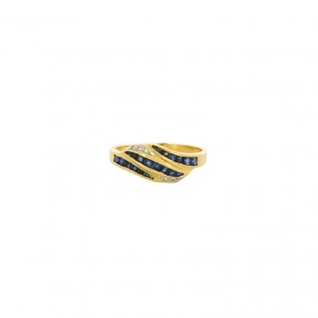 Bague en Or Saphirs et...