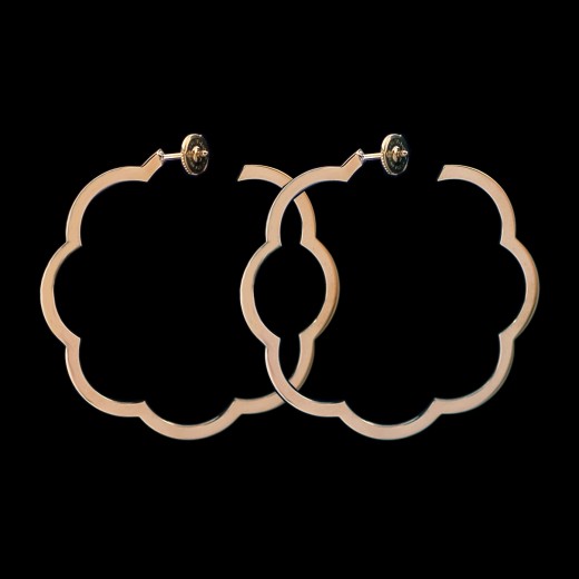 Boucles d'oreilles Chanel Camélia en or