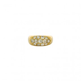 Bague Jonc en Or et Diamants