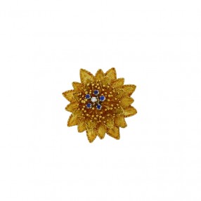 Broche Vintage Fleur en Or...
