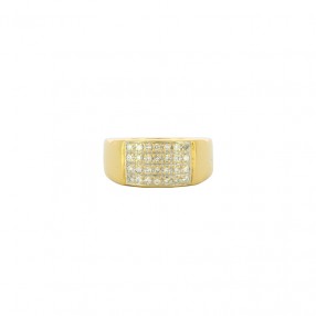 Bague Jonc en Deux Tons...