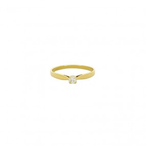 Solitaire Diamant en or jaune