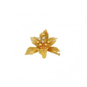 Broche Ancienne Fleur en Or...