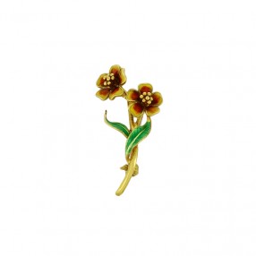 Broche Ancienne Fleurs en...