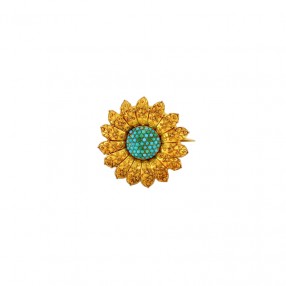 Broche Ancienne Fleur en Or...