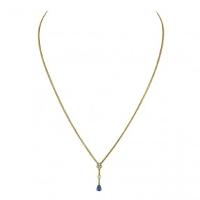 Collier Centre en Or Saphir...
