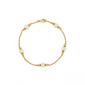 Bracelet en Or et Perles de...
