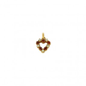 Pendentif Cœur en Or Demi...