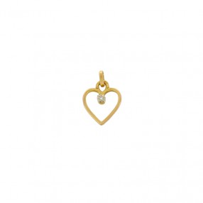 Pendentif Cœur en Deux Tons...