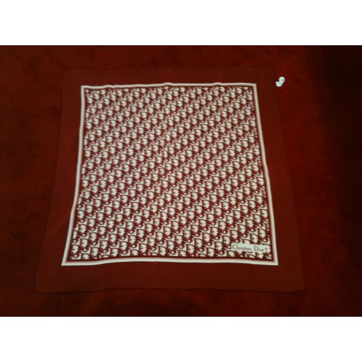 Foulard Dior logo bordeaux