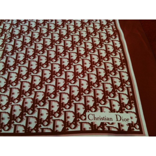 Foulard Dior logo bordeaux
