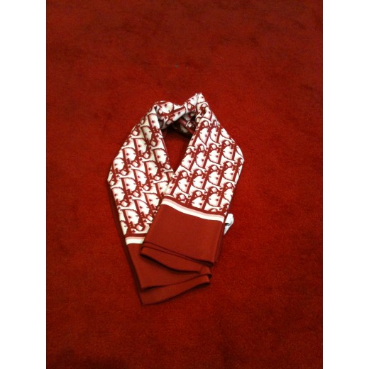 Foulard Dior logo bordeaux