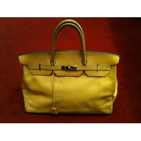 Sac Hermès Birkin en veau epsom jaune