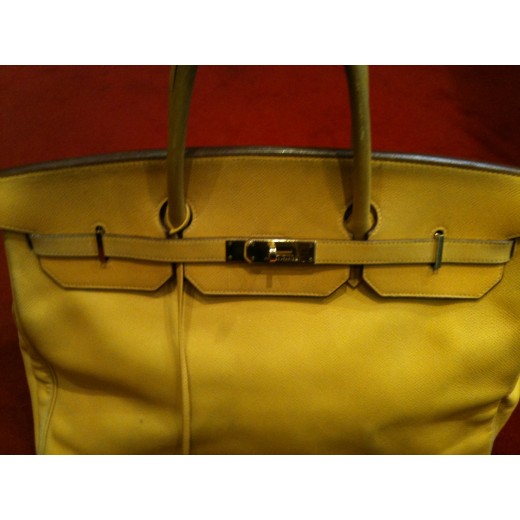 Sac Hermès Birkin en veau epsom jaune