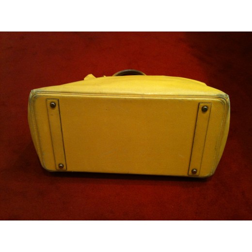 Sac Hermès Birkin en veau epsom jaune