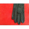 Gants Hermès en daim noir et rouge