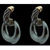 Boucles d'oreilles Cartier en or et argent noirci