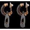 Boucles d'oreilles Cartier en or et argent noirci