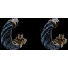 Boucles d'oreilles Cartier en or et argent noirci