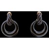 Boucles d'oreilles Cartier en or et argent noirci