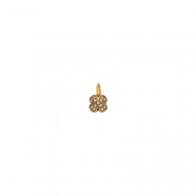 Pendentif Trèfle en Or et...