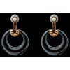 Boucles d'oreilles Cartier en or et argent noirci