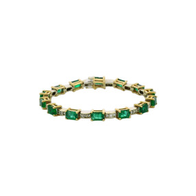 Bracelet en Deux Tons d'Or...