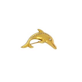 Broche Dauphin en Or et...