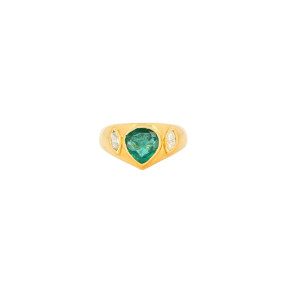 Bague en Or Emeraude et...